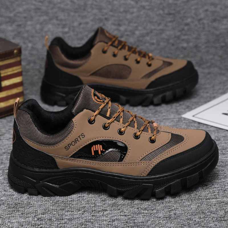 2024 New Mens Casual Shoes Branded Men Sports Shoes Breathable Wear-resistant Male Outdoor Hiking Mountaineering Work Shoe Tenis