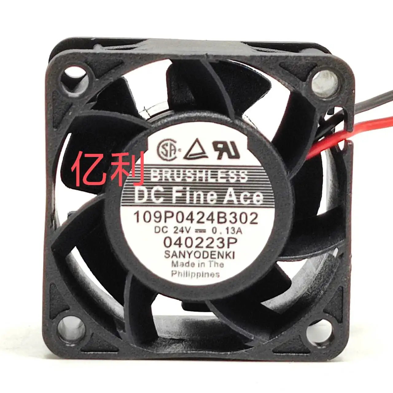 SANYO DENKI 109P0424B302 DC 24V 0.13A 40x40x28mm 2-Wire Server Cooling Fan