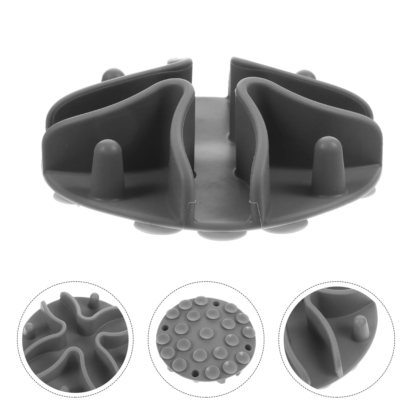 

Slow Feeder Pets Wear-resistant Dog Bowl Dark Grey Silica Gel Large Breed Puppy