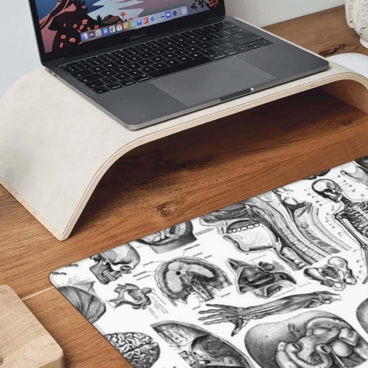 Anatomia humana impressão branca grande mouse pad teclado do computador mouse tapete de jogos pc portátil tapete de mesa acessórios de escritório tapetes de mesa