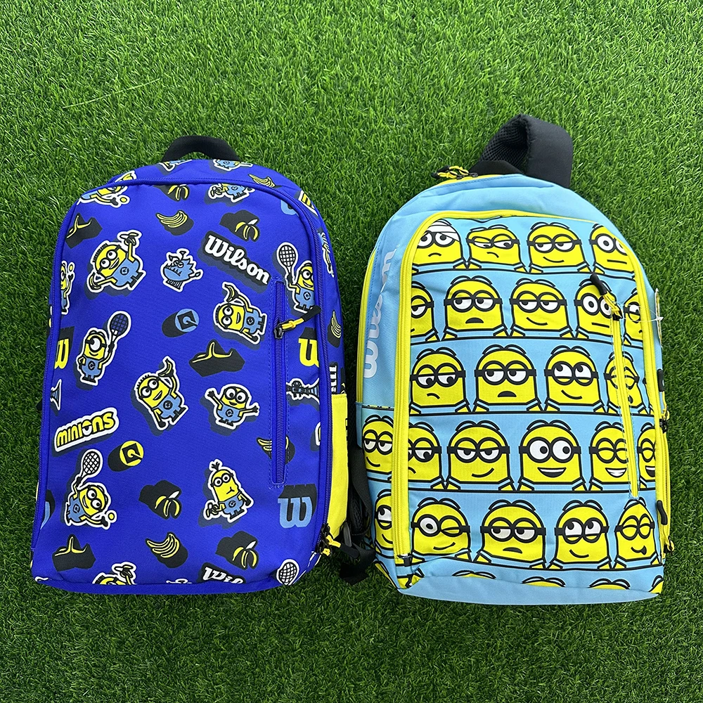 

Теннисная сумка Wilson Minions Co Branded Styles 3PK 6PK Сумка для ракеток Многофункциональный подростковый рюкзак большой вместимости