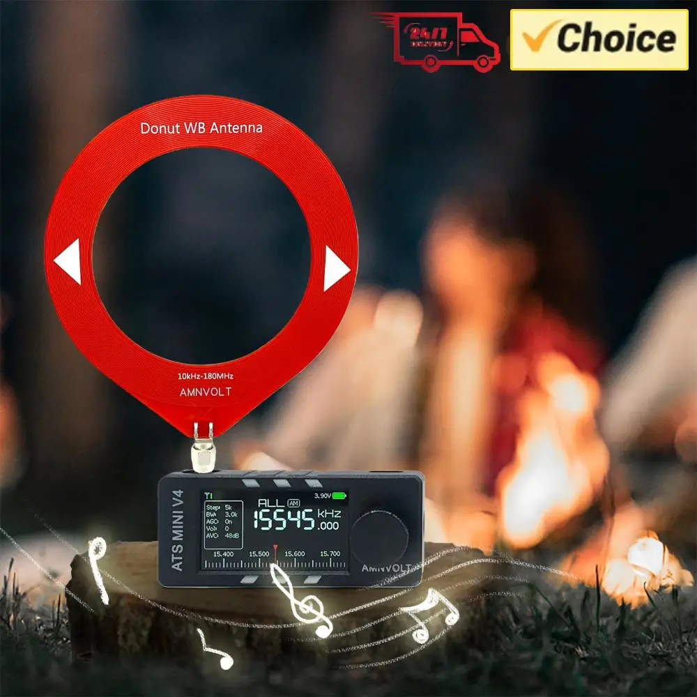 

Портативное AM/FM-радио AMNVOLT V4 ATS MINI с усилителем для наушников для прогулок, походов и кемпинга