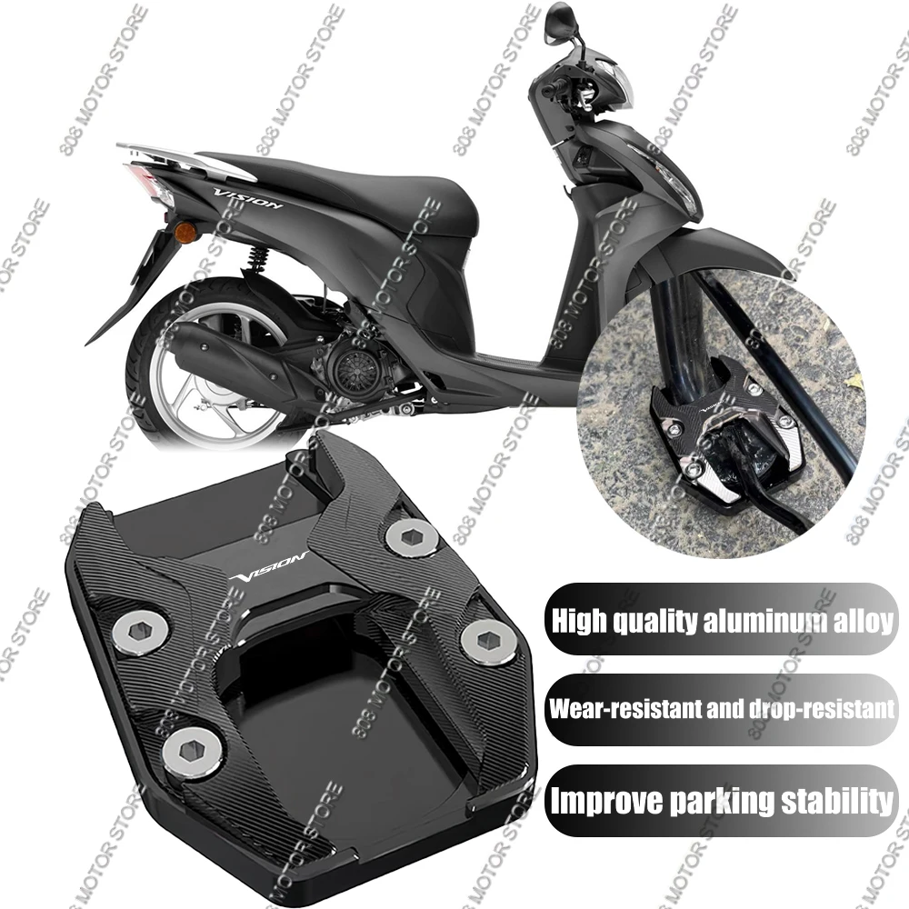 

For Honda Vision 50 110 Motorcycle Kickstand Foot Side Stand Extension Pad Support Plate