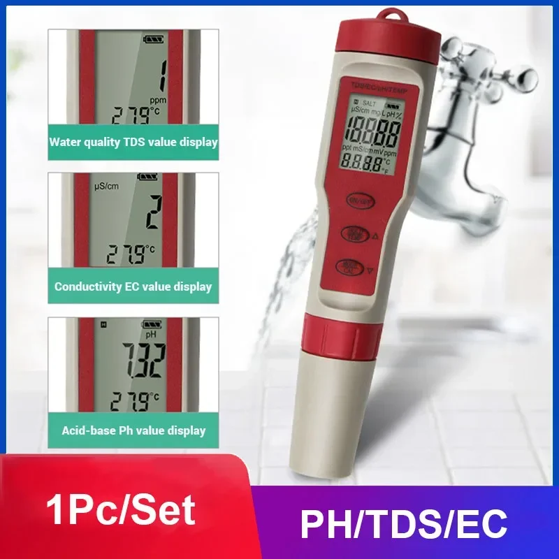 3 In 1 H2/TEMP/ORP Digital Meter Hydrogen Ion Concentration Tester Water Quality Tester Redox Monitor Water Test Tools