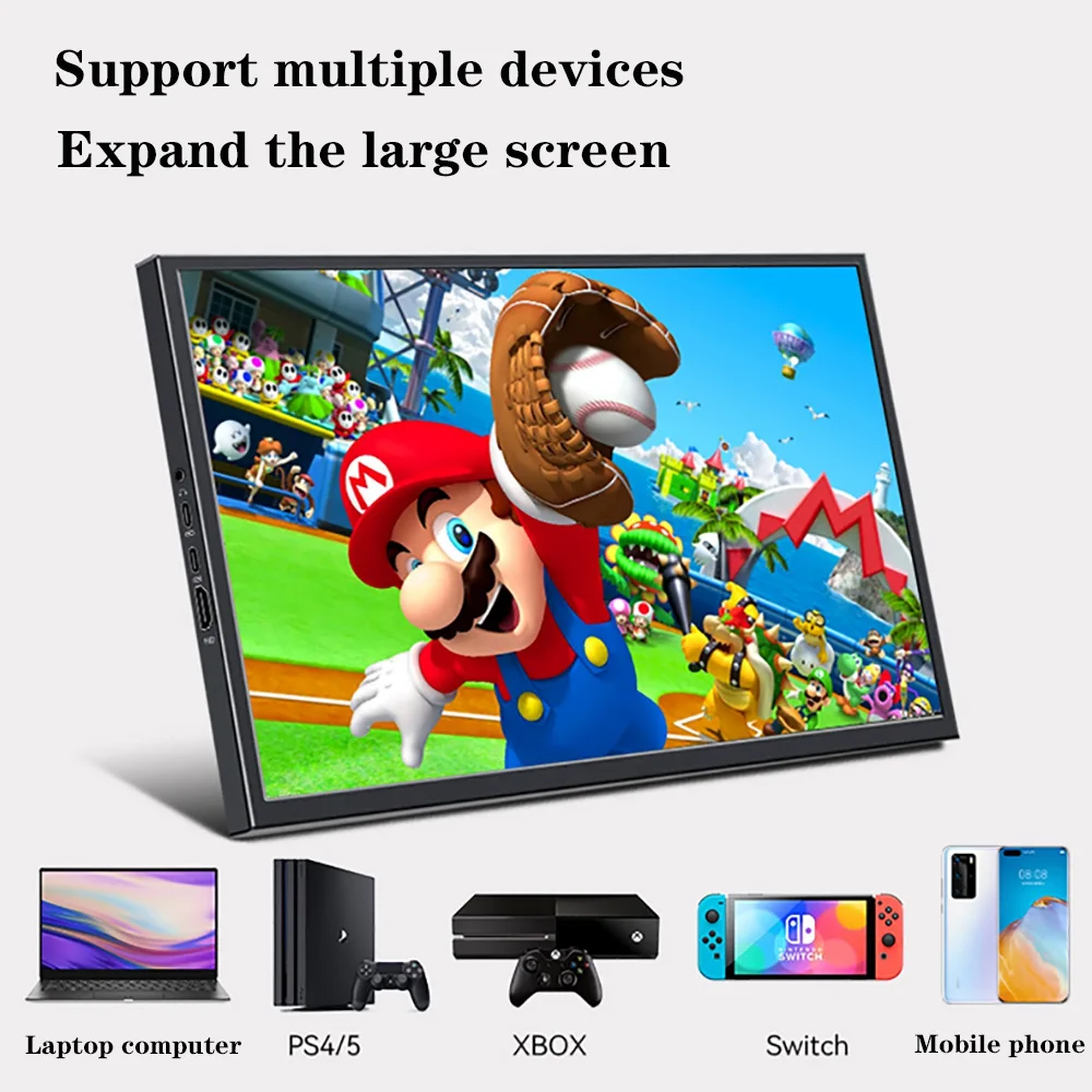 شاشة محمولة 10 بوصة 13.3 بوصة شاشة كريستال سائل للهاتف المحمول وشاشة تمديد للكمبيوتر تعمل باللمس بالسعة مكتب سوب
