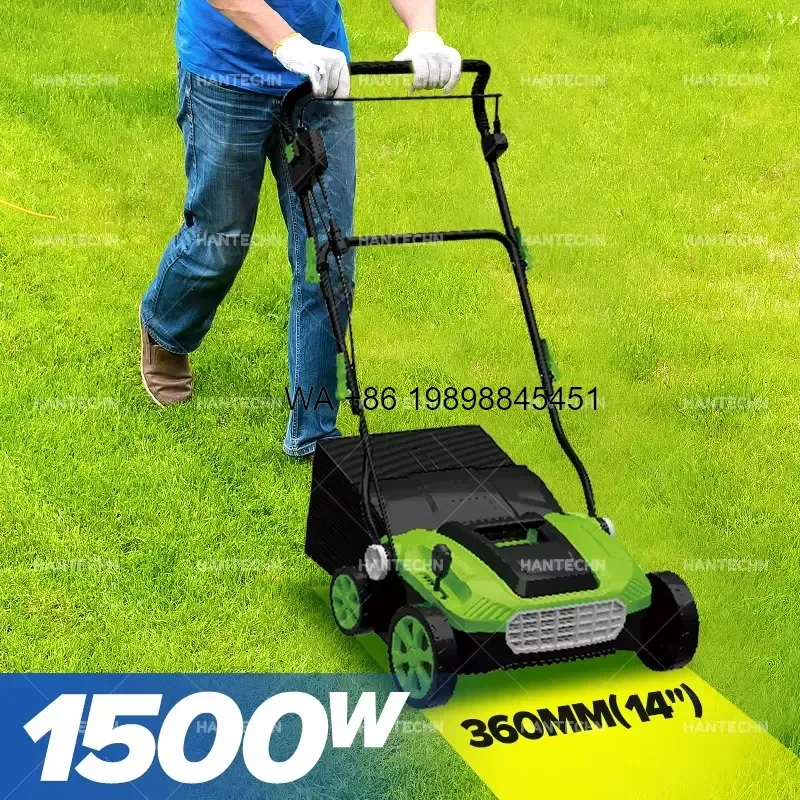 Wmwmnu Artificial Grass Rake Lawn Cleaner with 360mm Working Width and 45L