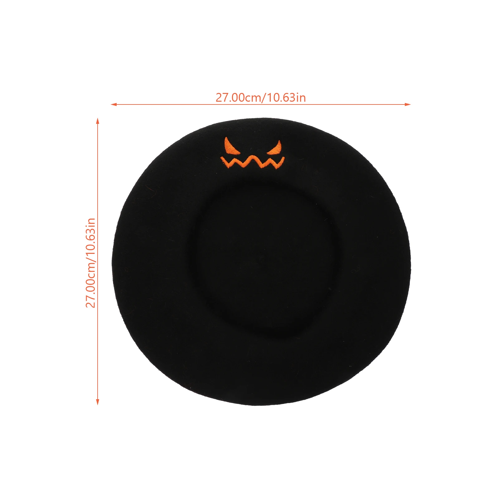 

Pumpkin Beret Hats for Halloween Party Black Color Girls Shopping Traveling Winter Caps Stylish Hat Theme Decor Modern