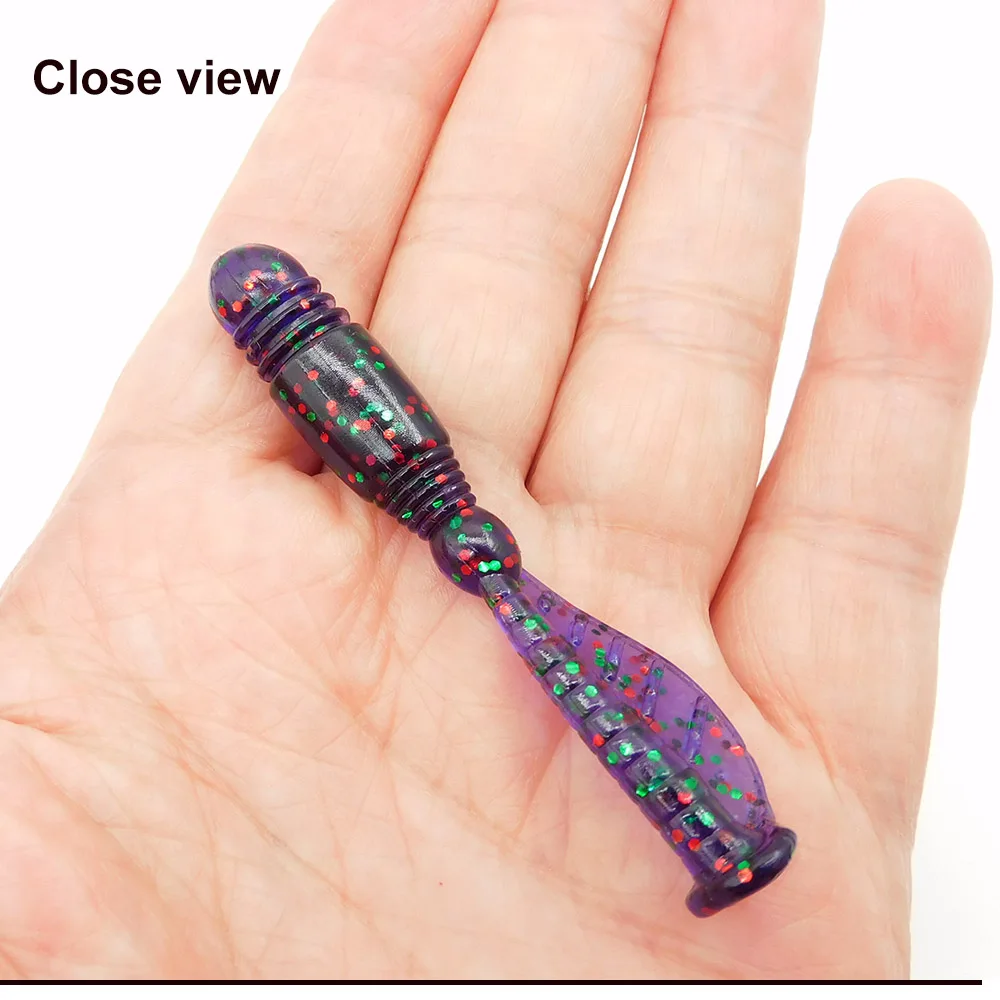 ESFISHING Fishing Lure TIG Shad 10pcs 70mm 2.6g Soft Lure leurre souple shad Pesca Jerkbait Pike Trout Carp Fishing Tackle