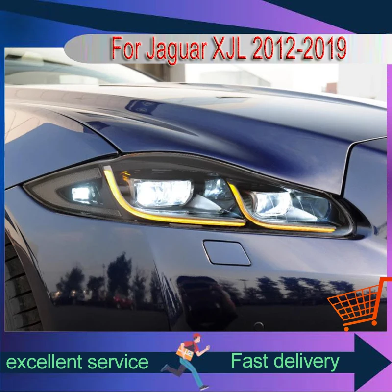 

Стайлинг фар для Jaguar XJL 2012-2019, передние фары, объектив проектора, DRL, передняя лампа, лампа головного света, лампы головного света, автомобильные принадлежности, аксессуары для мобильного телефона