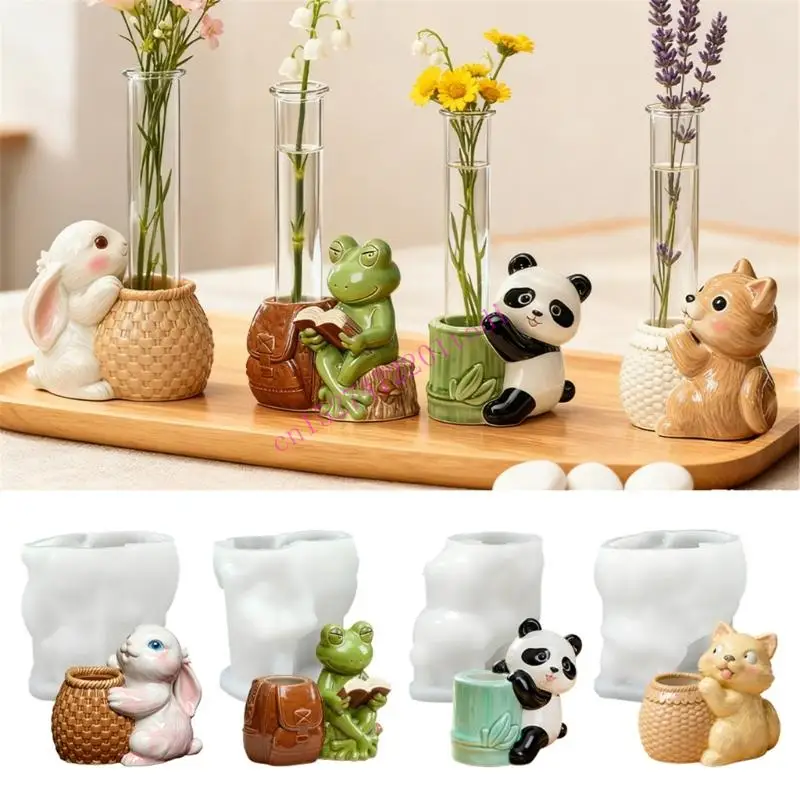 

Hydroponic Plant Propagation Mold Silicone Animal Mould With Clear Test Tubes Compact Designs For Home Gardening