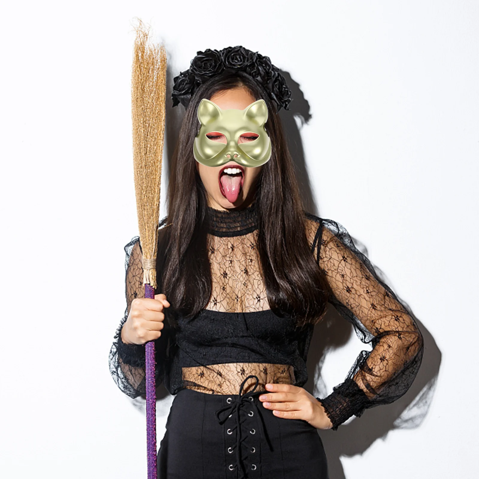 

Blank Fox Mask DIY Unpainted Safe Masquerade Halloween Party Prop Cosplay Costume Accessory DIY Fox Mask Masquerade Masks