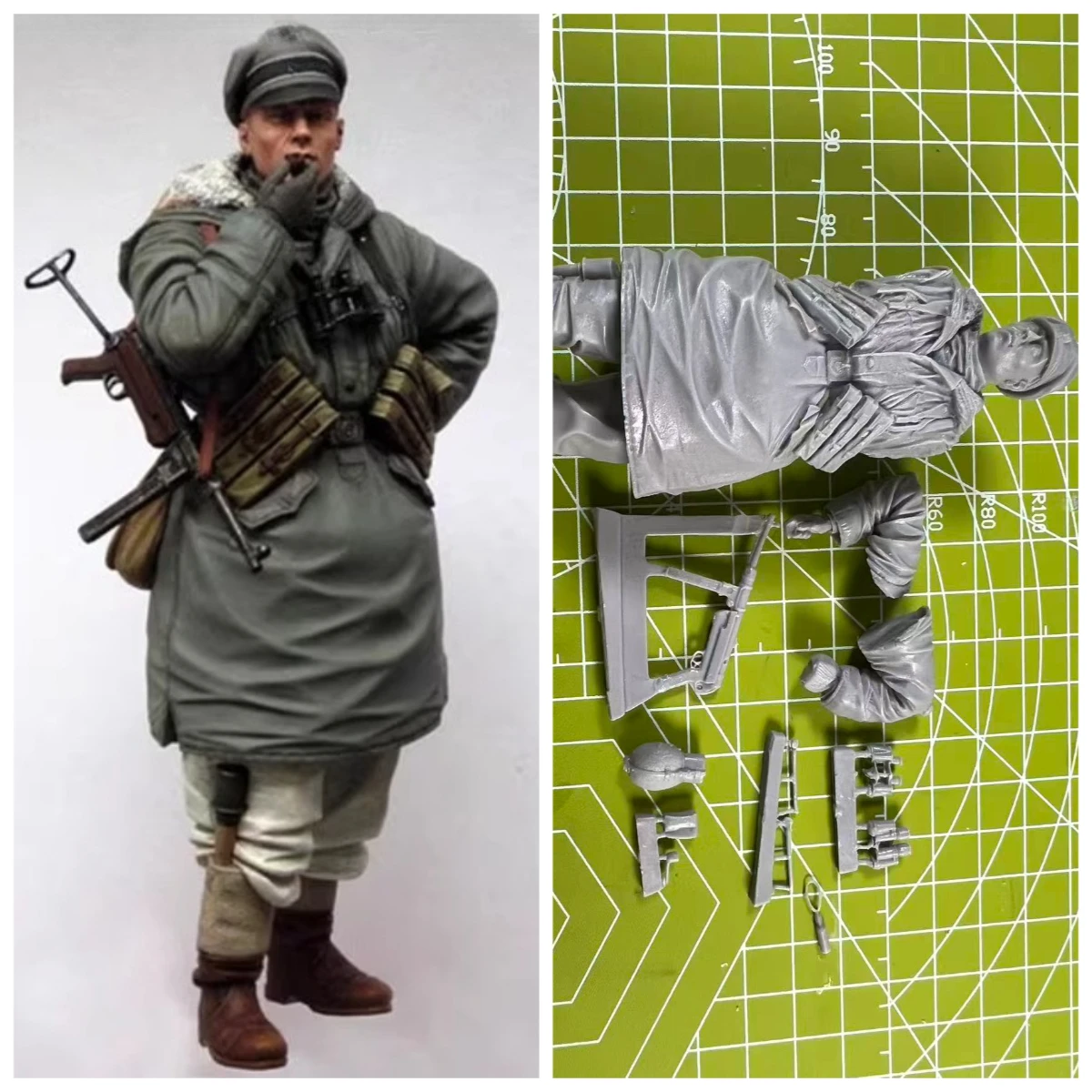 1: 16 Casting Resin Model Grey Kit Kharkiv Commander 1-Person Model Requires Assembly Unpainted