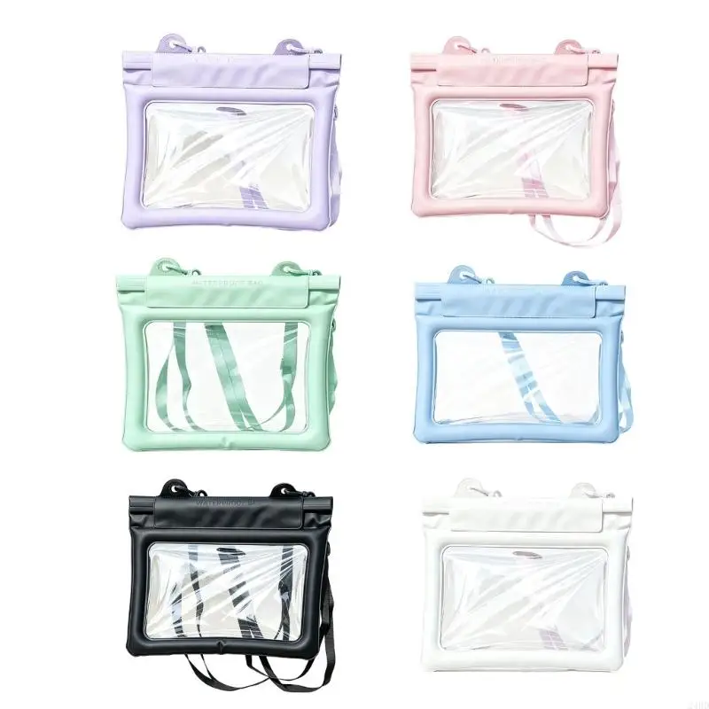Waterproof Phone for Swimming and Beach Travel, Clear Window PVC TPU Phone Dry Bag with Neck Lanyard for Women Men 24BD