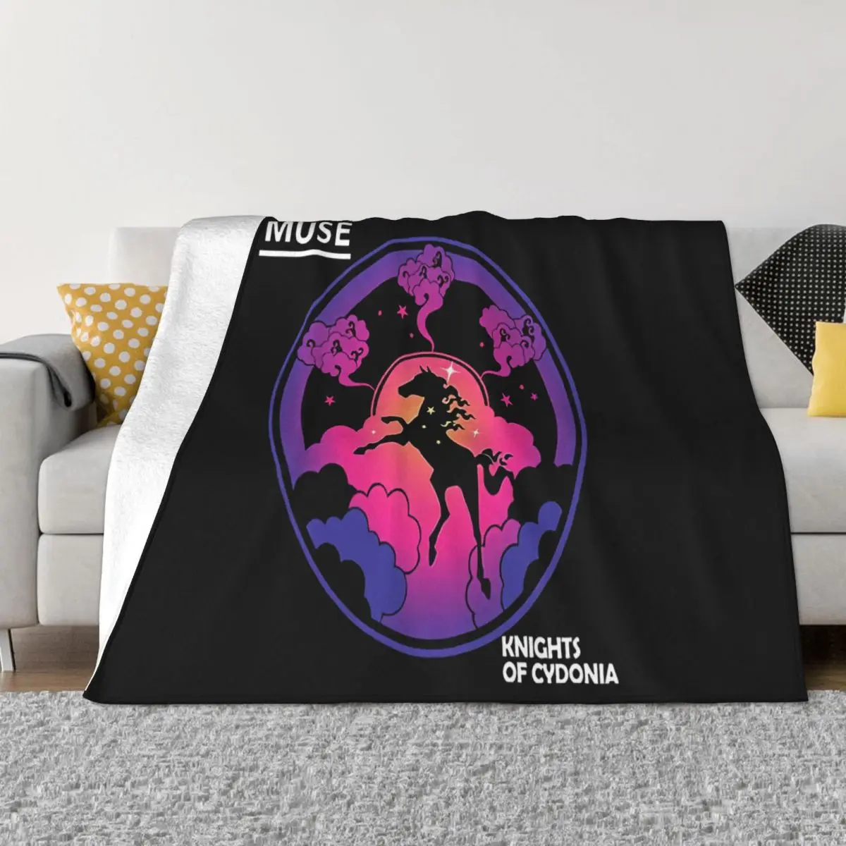 New Muse Knights Of Cydonia Rock Band S 2Xl Chat Me Latest Retro Hot Men Cartoon Character Holiday New Brand Throw Blanket