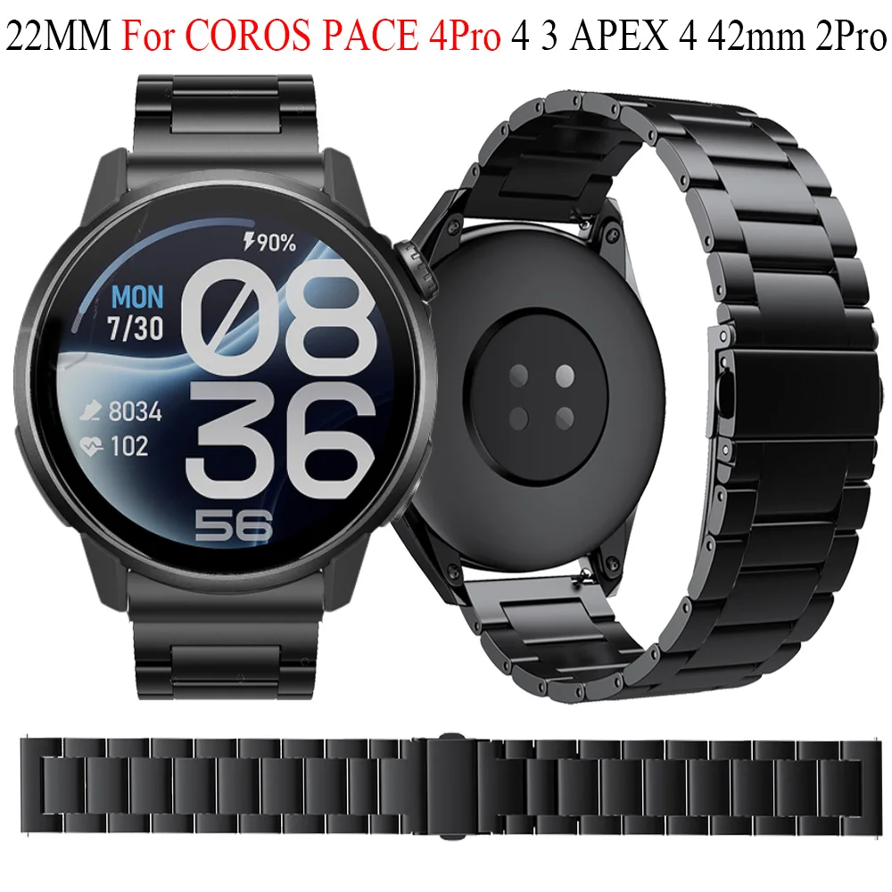 Luxury Wristband Titanium alloy strap 22mm Bracelet For COROS PACE 4Pro Straps Band For COROS PACE 3 2 APEX 4 42mm 2 Pro band