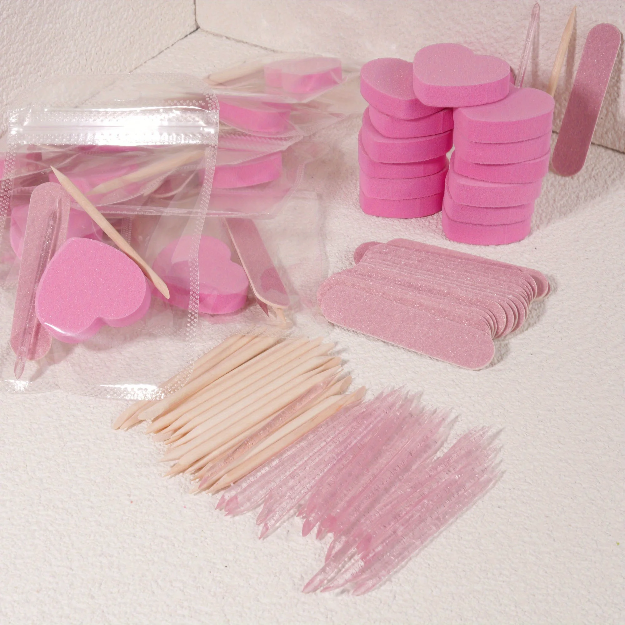 10세트/15세트 일회용 네일 매니큐어 키트, 개별 포장 네일 도구 키트, 4 in 1 매니큐어 세트