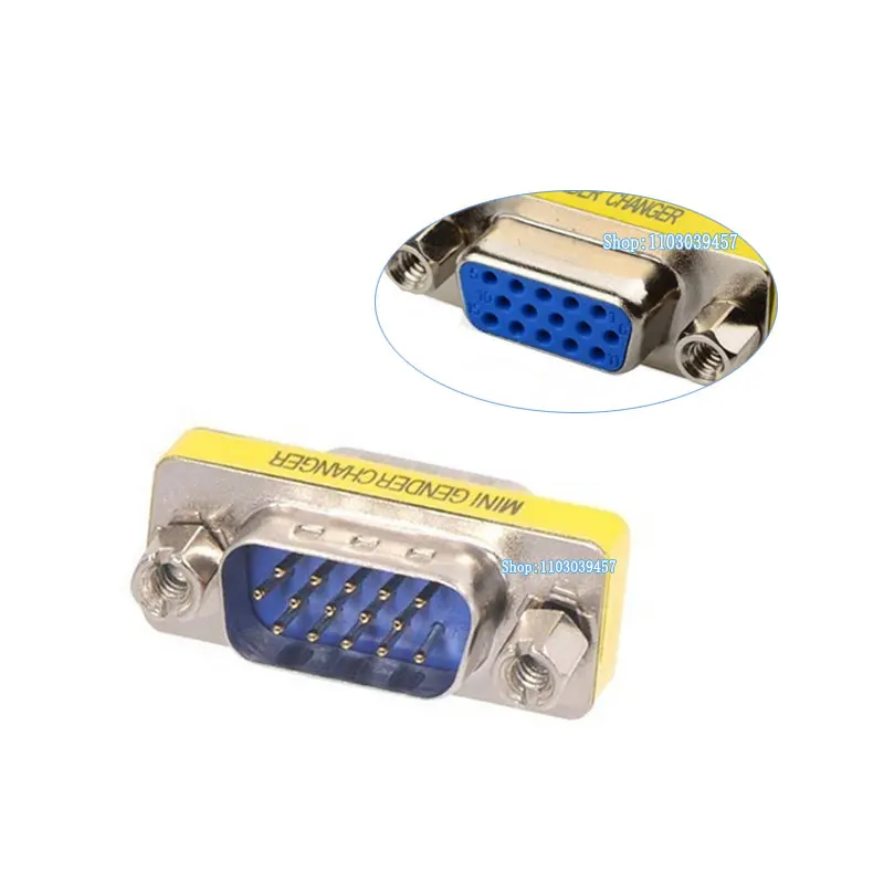 

15Hole 15Pin VGA HDB15 Male to Feale Adapter Connector 15P D-Sub Male Female Extension connector Adaptor Connecter 15P D-sub M F