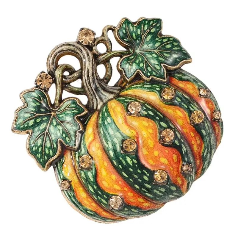 R7UF Halloween Brooch with Curling Stem, and Faceted