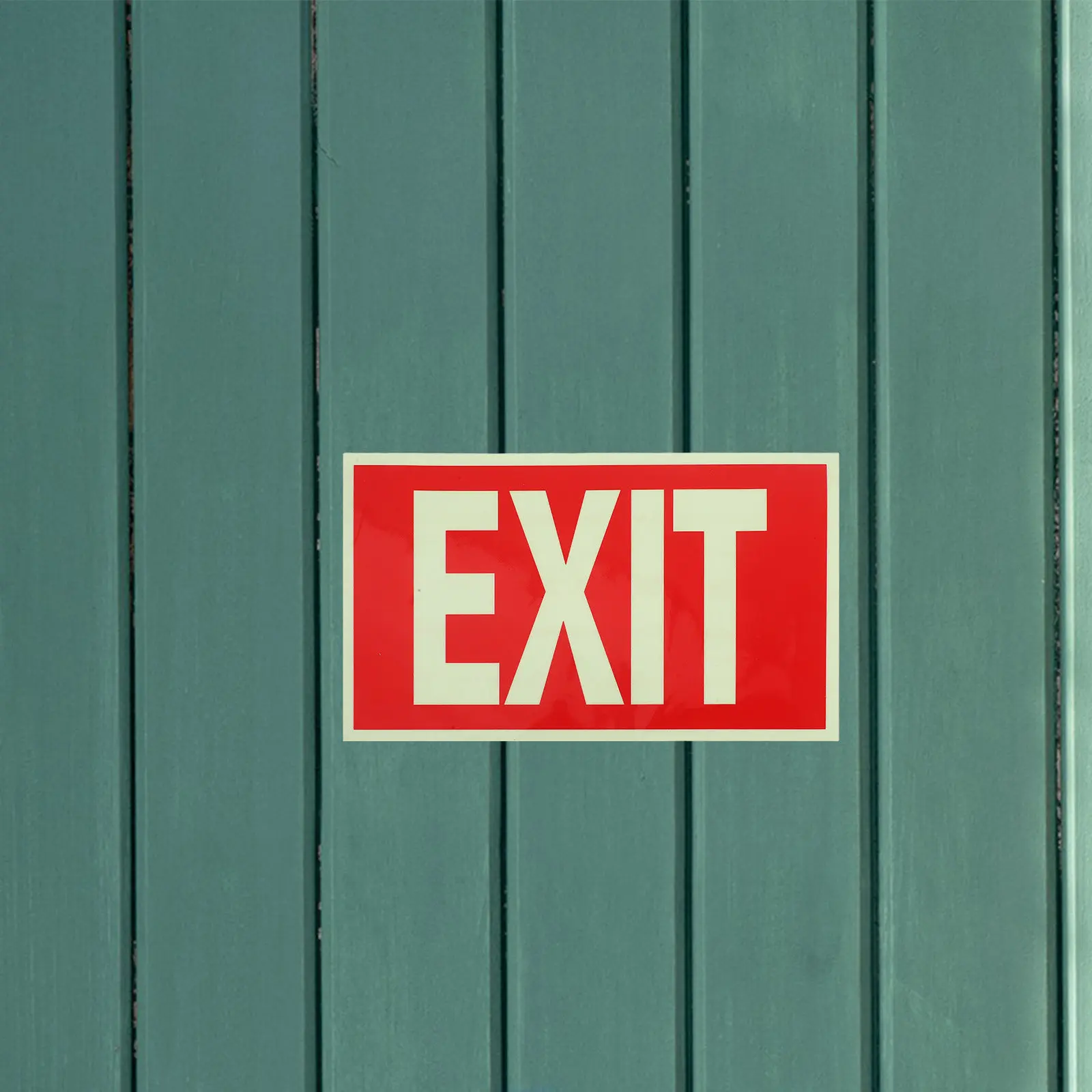 

Self Adhesive Emergency Exit Sign Sticker Glow in Safety Sign for Cinemas Malls Supermarkets Bars High Visibility