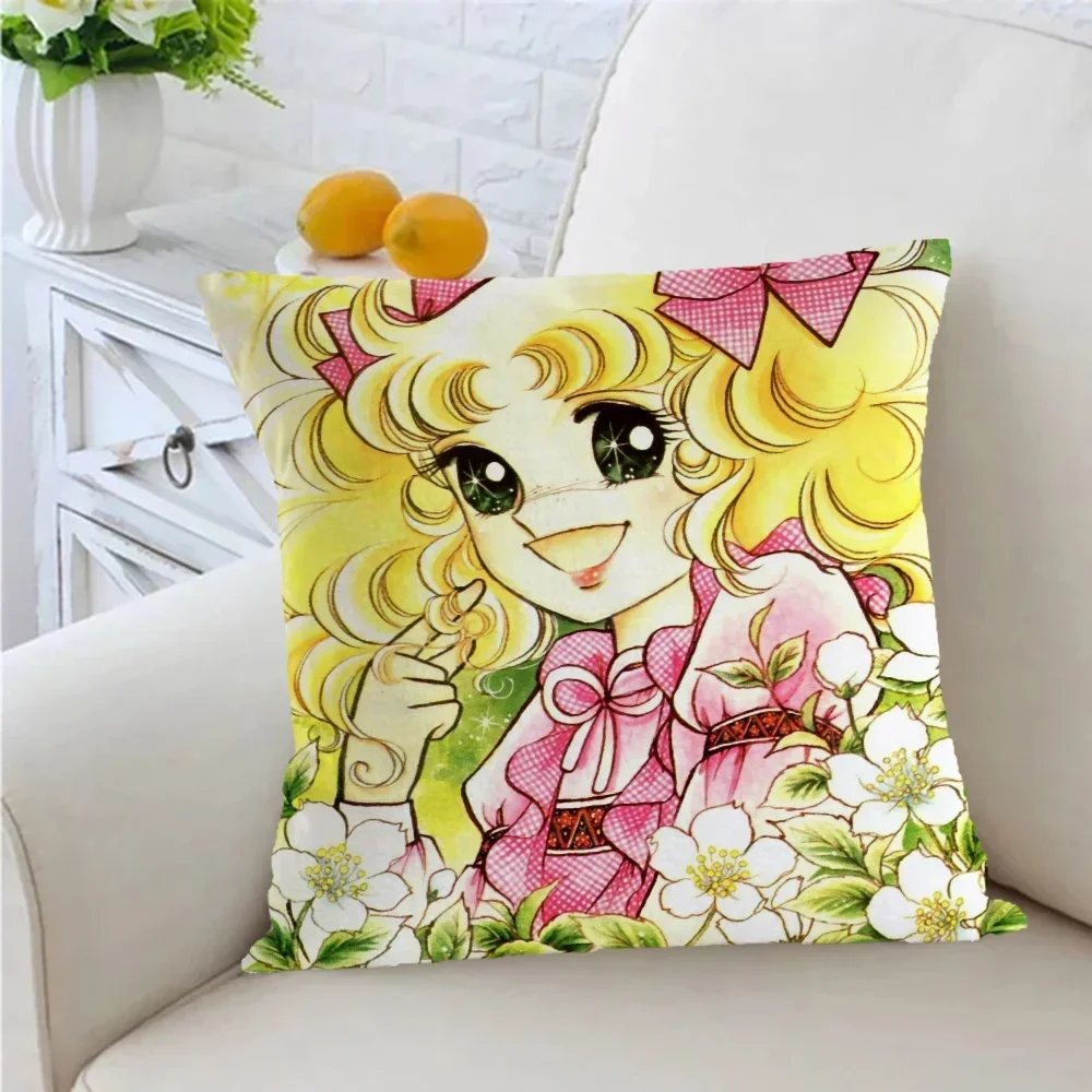 Candy Candy Anime Cannaabis Bratz The Corpse of the Bride Decorative Pillows for Sofa 45 × 45 Cushion Cover Pillow Easter Goods