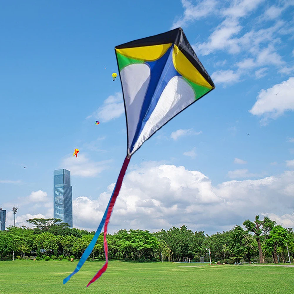 Single Line Kite with Long Tail Colorful Flight Kite Easy To Fly Primary Stunt Kite Enhance Coordination for Children Kids