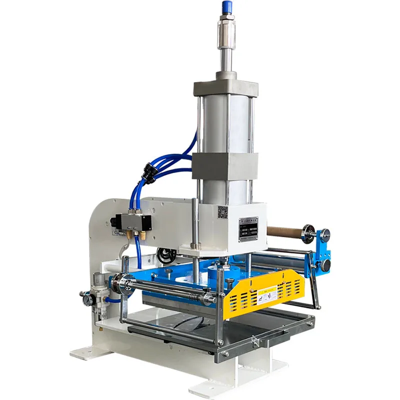 Automatic skipping machine, pneumatic bronzing machine, large area hot pressing machine