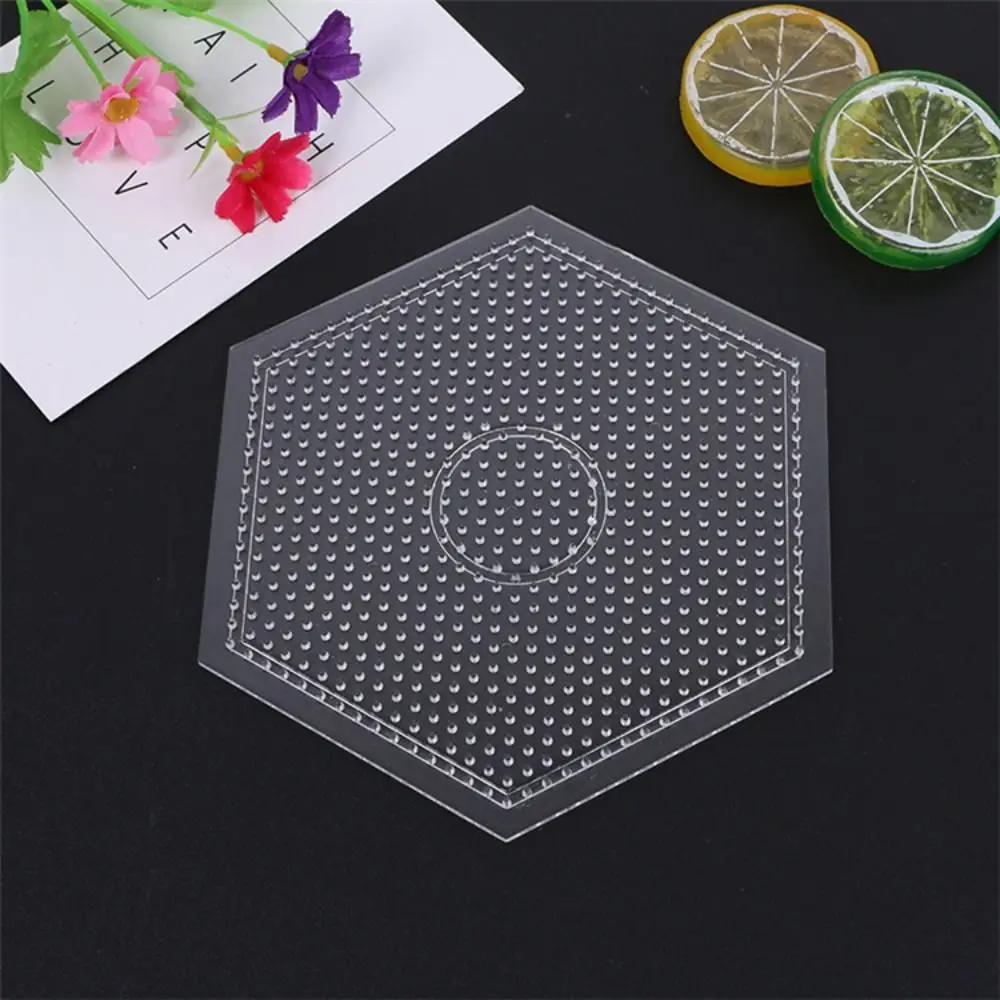 4Pcs 5mm Beads Fuse Beads Pegboards Heat Resistant DIY Perler Beads Boards Creative Transparent Hama Beads Pegboards