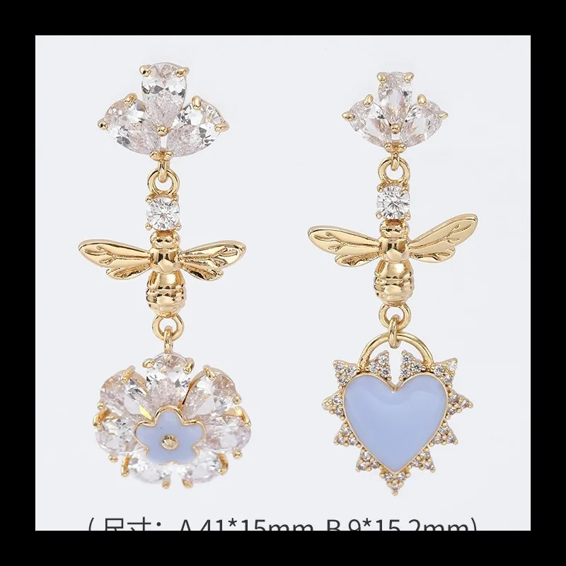 Série original do Dia dos Namorados em forma de coração com padrão de zircão de diamante irregular