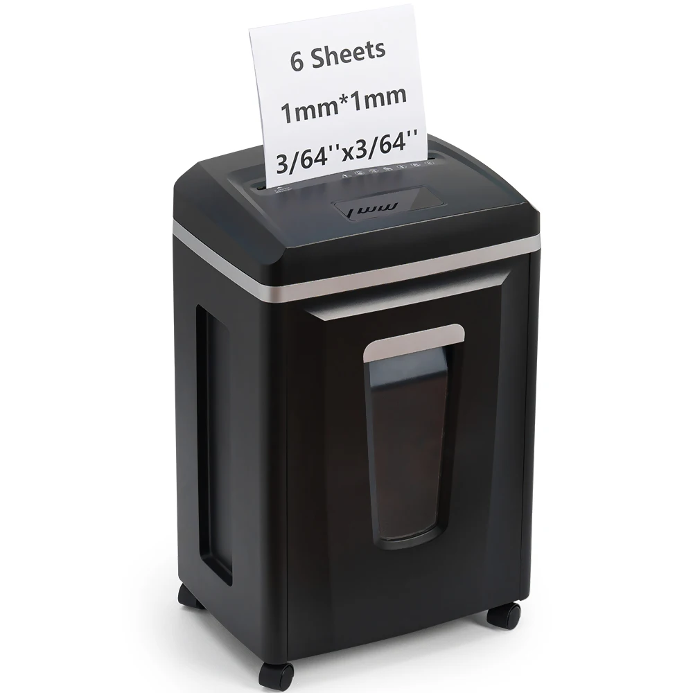 A4 Manual Paper Shredder P7 Level 25L Black High-Density Shredder 1*1mm Unrecoverable Applicable to Bank Information Shredding