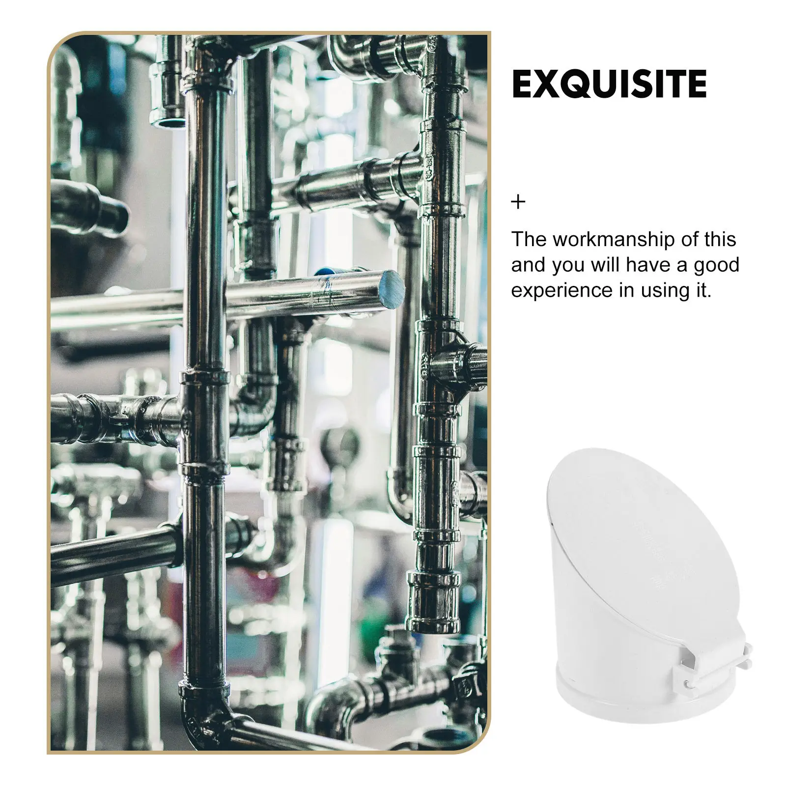 PVC Drainage Pipe Backflow Preventer Large Displacement Floor Sewer Part Cleanout Cover Odor Prevention Sturdy High Flow Easy