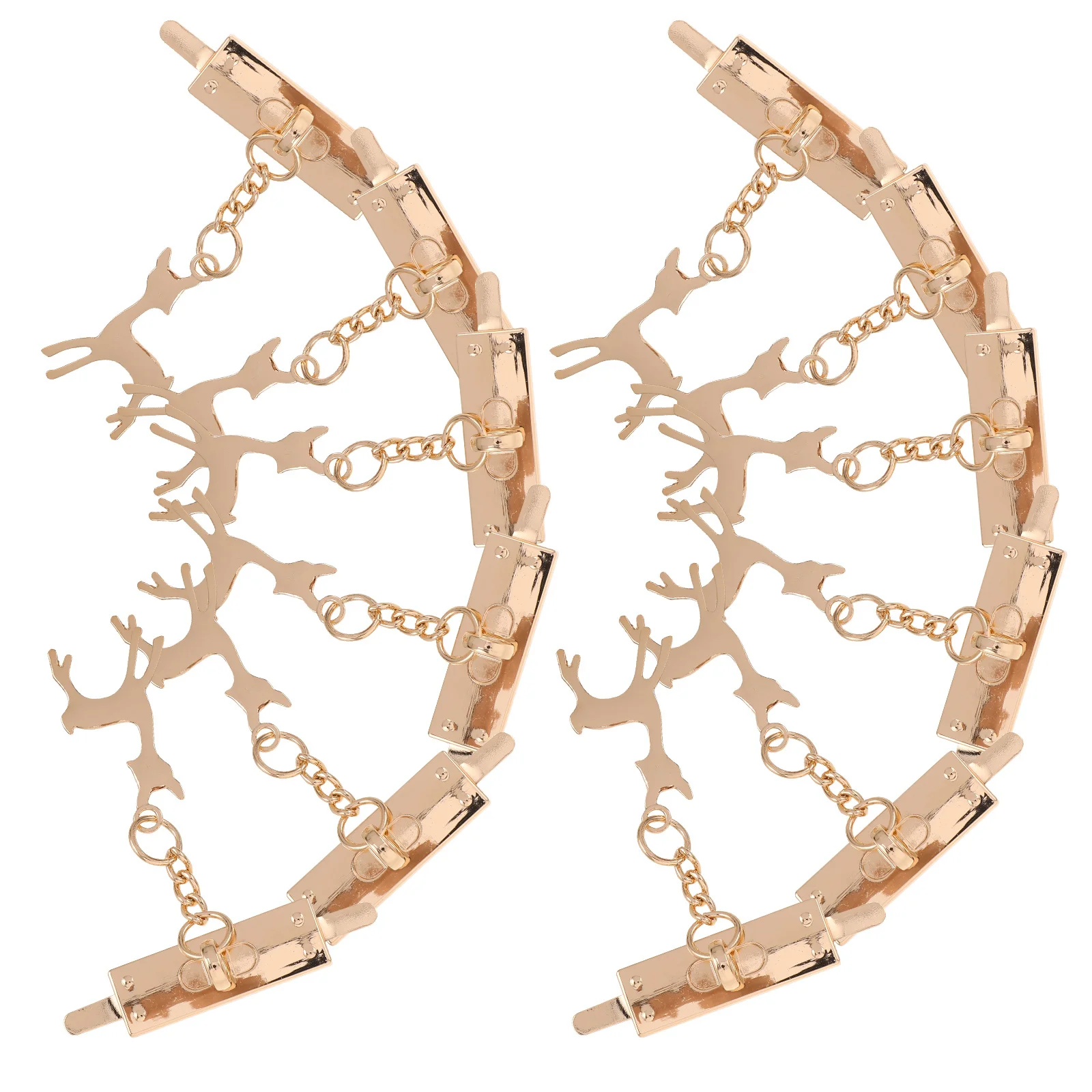 

12Pcs Handbag Hardware Purse Clasp Elk Pendant Metal Buckle Lock for DIY Bag Making Accessories Purse Closure Decorative Buckles