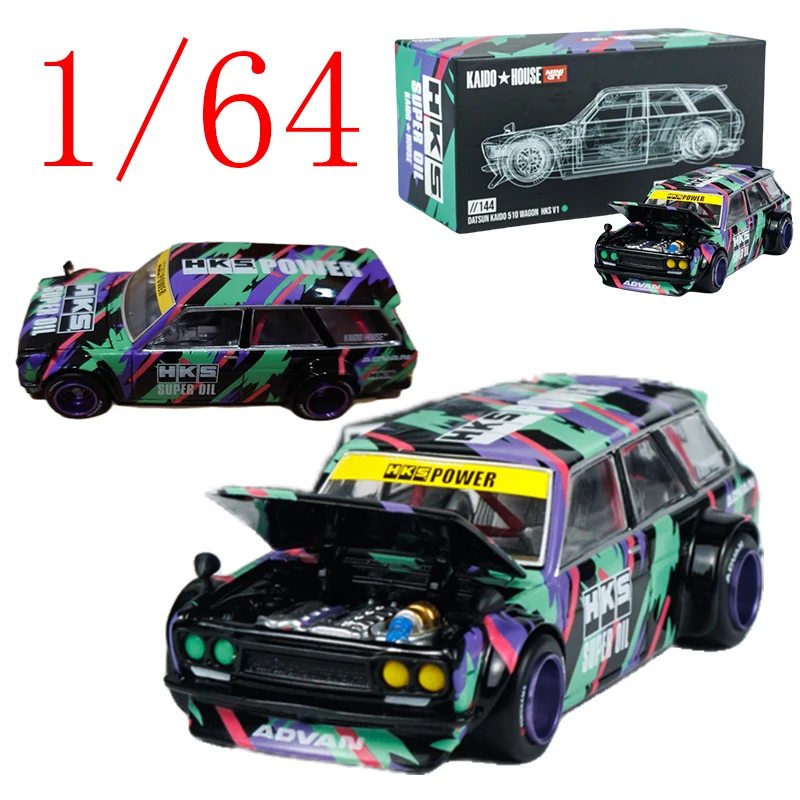 

Kaido House MINIGT Diecast 1/64 Scale HKS Alloy Model Cars HKS 510 Play Vehicles Toys for Boys Gift Original Box