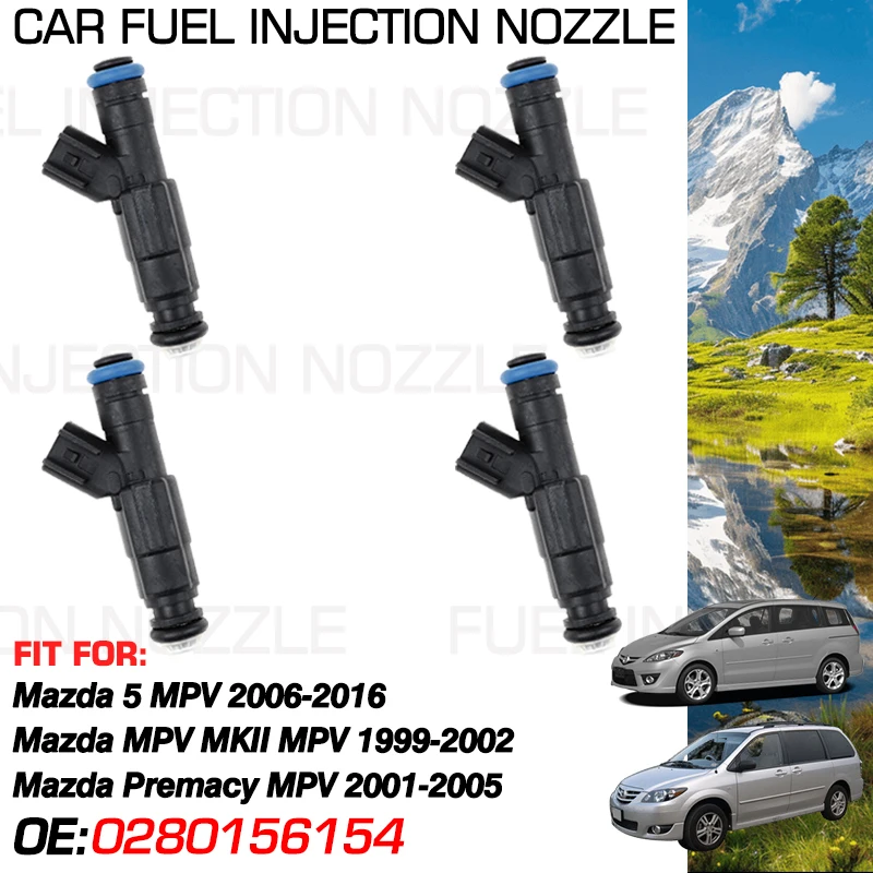 

0280156154 for Mazda 6 GG Saloon Hatchback Mazda6 GY Station Estate 2002-2007 Accessories 1x Car Fuel Injectors Nozzle Injection