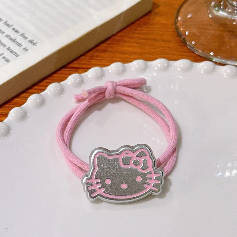 Little Fresh Hello Kitty Bow Hairpin Girl's Heart, Bangs Side Clip Cartoon Headband, Headband  Elastic Band, Female Wholesale