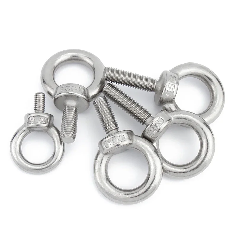 1-5PCS M3 M4 M5 M6 M8 M10 M12 M14 M16 M18-M36 304 Stainless Steel Lifting Eye Nuts/Screw Ring Eye Bolt Ring Hooking Nut Screws