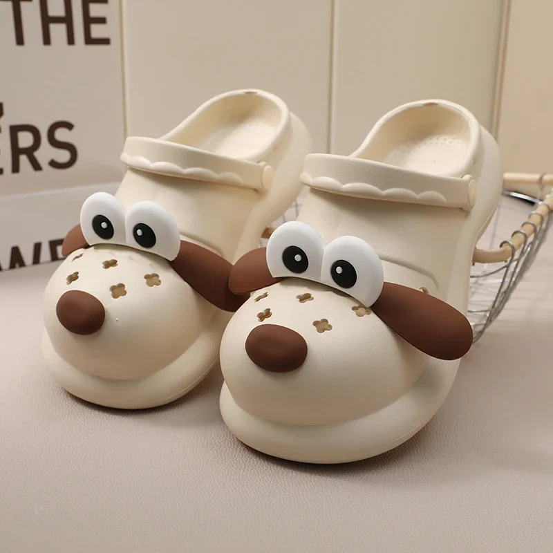 Women Funny Dog Non-slip EVA Slippers Female Fashion Cute Cartoon Summer Shoes Ladies Home Outdoor Beach Street Sandals