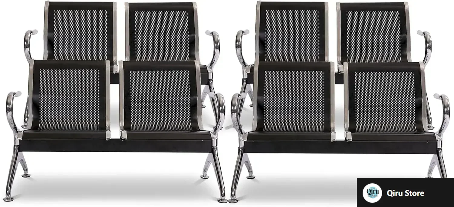 

Reception Chairs Set of 4- Waiting Room Reception Chair 2-Seat Office Guest Chairs & Reception Chairs