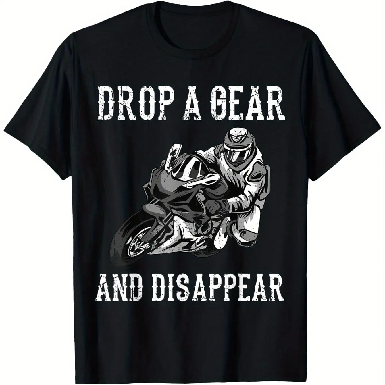 

Motorcycle Rider Graphic T-Shirt 100% Cotton Men's and Women's Casual Crew Neck T-Shirt Casual Breathable