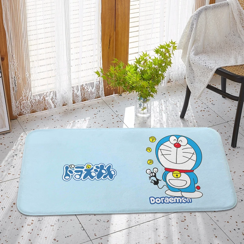 Bath Rug S-Doraemons Kitchen Carpet for Bedroom Non Slip Carpet House Entrance Mat Carpet for Children's Room Anime Carpet