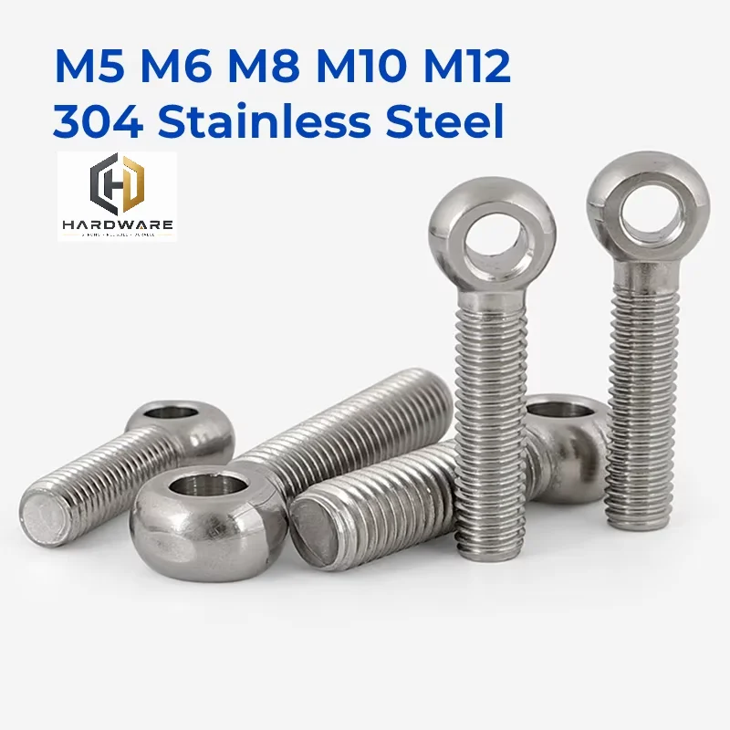 M5 M6 M8 M10 M12 304 Stainless Steel Ring Link Bolt Fisheye Eye Slip Hole Screw