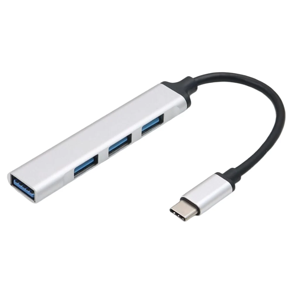 4-Port USB 3.0 Hub Adapter 5Gbps USB Data Hub USB C Hub Multiple USB 3.0 Hub USB Port Expander for Laptop and PC