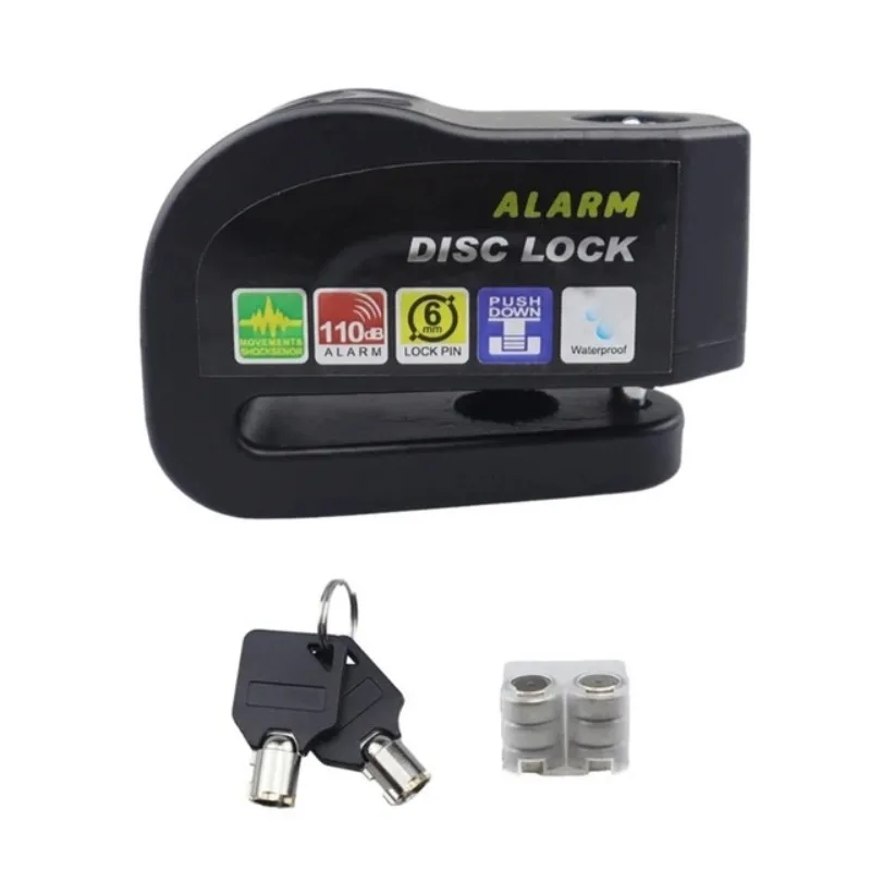 AliExpress NONE Motorcycle Bicycle Lock Alarm Safety Protection Padlock Disc Aluminum Alloy Anti-Theft Reminder Rope Lock Bag Motorcycle Accesso