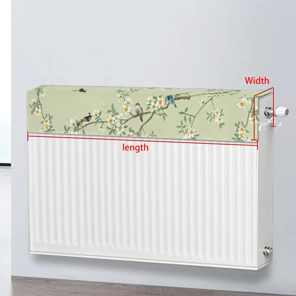 1pc Radiator Dust Cover Chinese-Style Breathable Radiator Cover Dust-Proof Velvet Half-Wrapper Home Decor Supplies