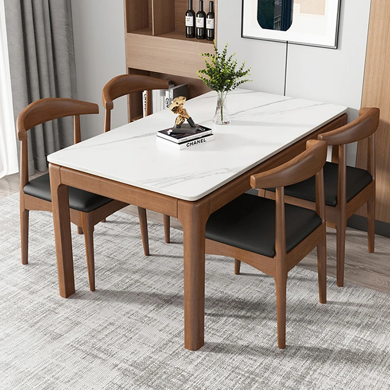 Waterproof Oilproof Dining Table Unique European Wood Restaurant Tables Conference Modern White Mesas De Comedor Home Furniture