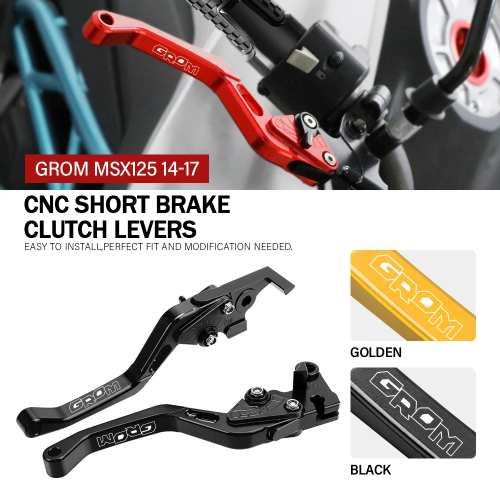 

For HONDA GROM MSX125 2014 2015 2016 2017 2018 2019 2020 2021 2022 Motorcycle CNC Adjustable Brake Clutch Levers Handle Access