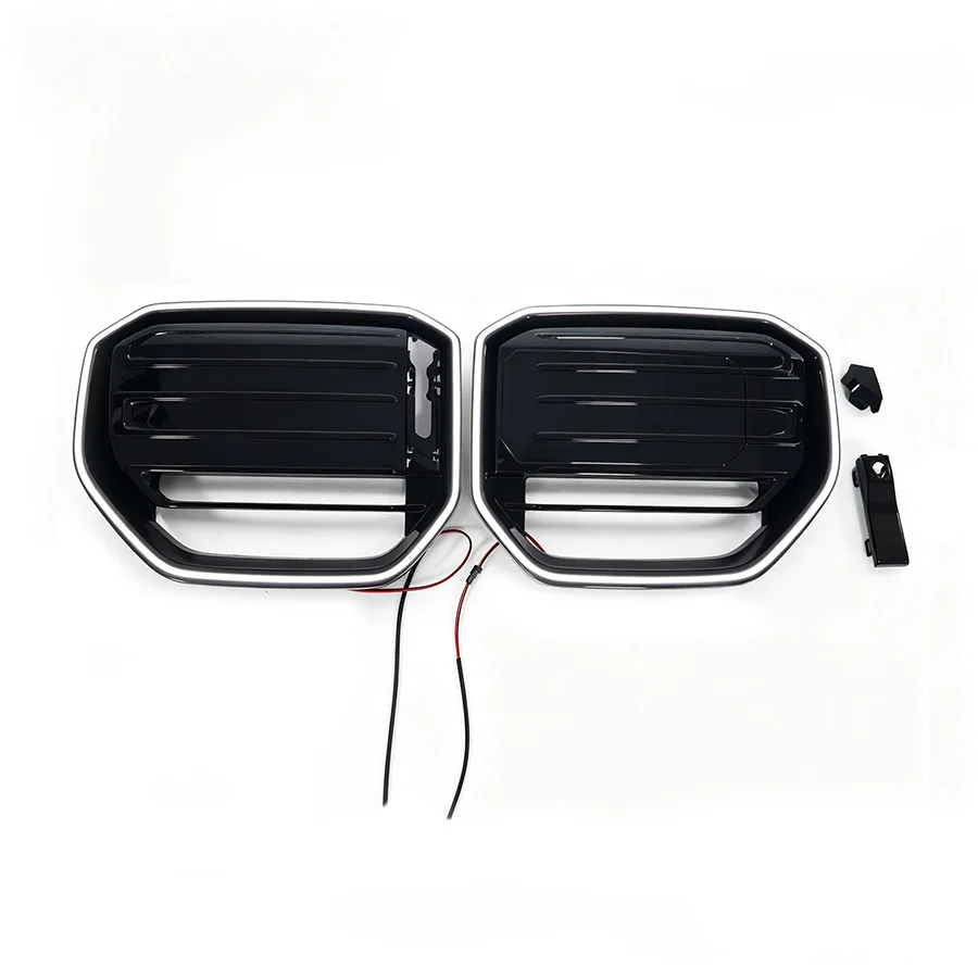 Grille front For BMW X3 G45 2024-2026 Modified LED lighted air intake grille Bumper Kidney Racing Accessorie glossy black