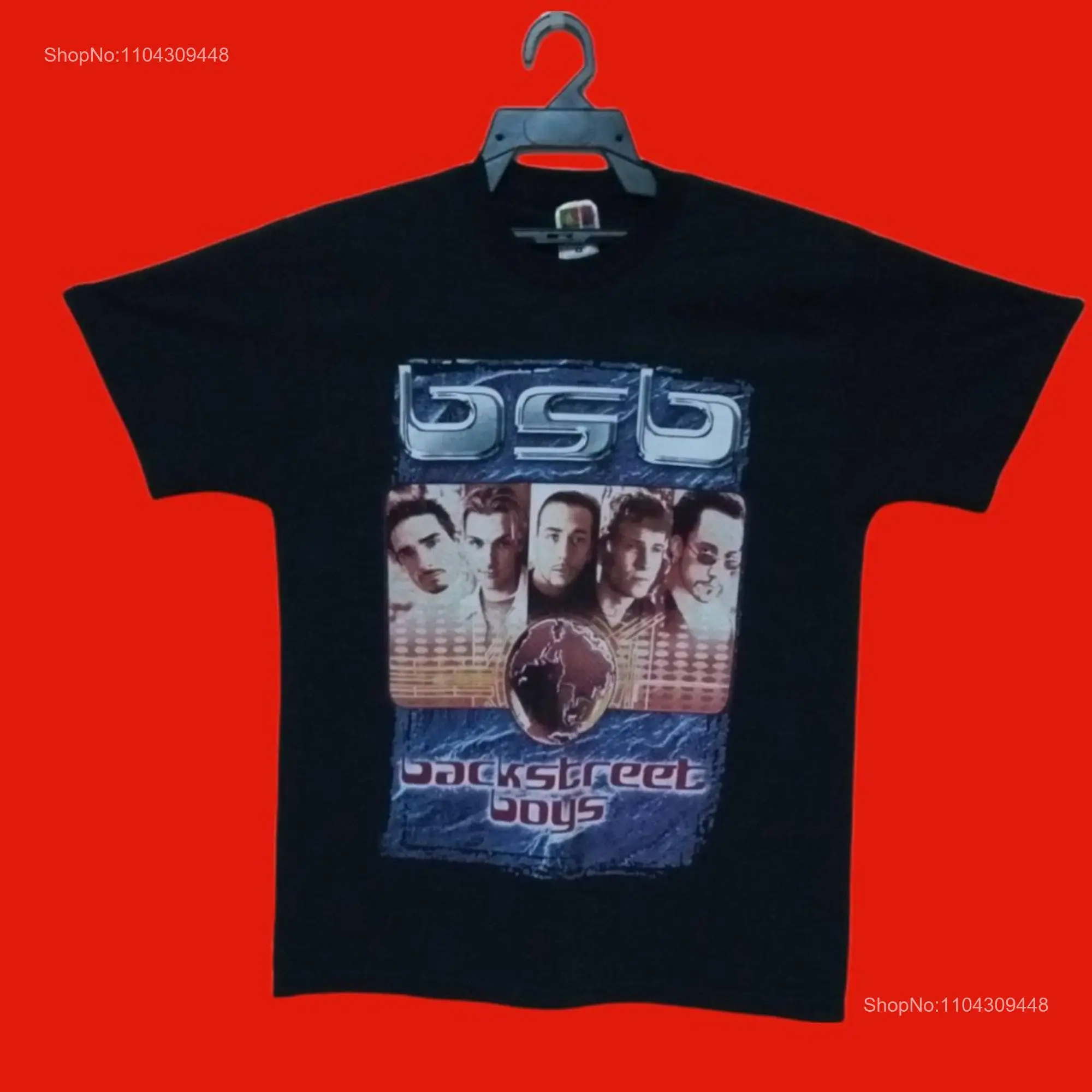 Vintage 90s BackstreeT Boy American Vokal Group T Shirt Pop Dance R B Band Tour Medium Rock Music Concert Black Size M