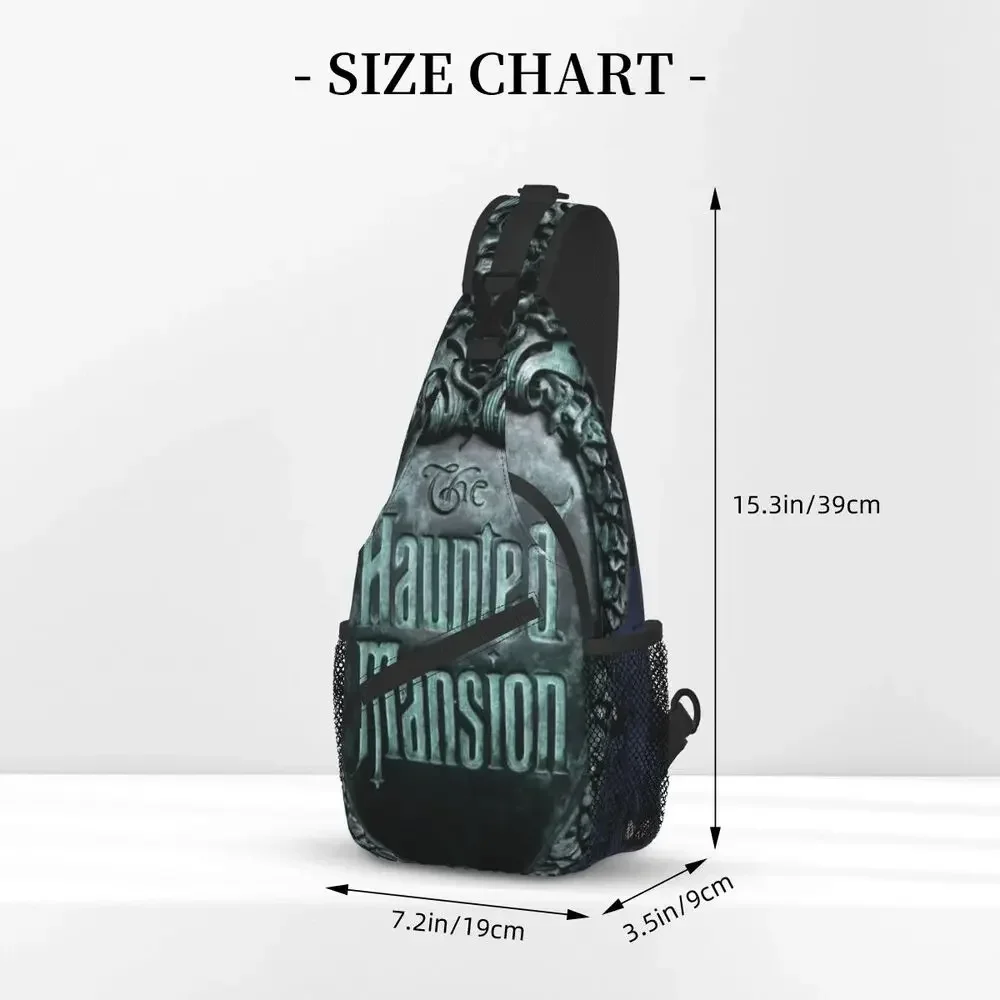 Customized Haunted Mansion Sign Sling Bag Men Fashion Shoulder Crossbody Chest Backpack Travel Hiking Daypack