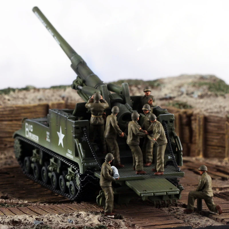 

1:72 Scale 8pcs Figure Model US M40 Artillery Group 8 Soldiers Doll For M40 Self-Propelled Artillery Toy DIY Scene Accessory