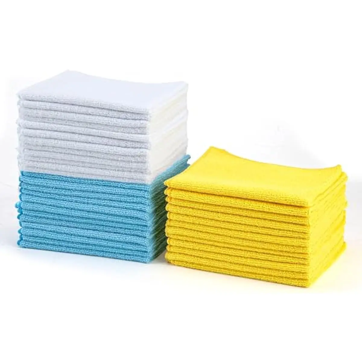 Basics Microfiber Cleaning Cloths, Ultra Absorbent, Scratch-Free, Highly Absorbent, Non-Abrasive, Reusable and Washable, 16' x 1